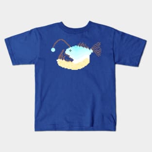 Modern Pixel Sea Anglerfish Kids T-Shirt